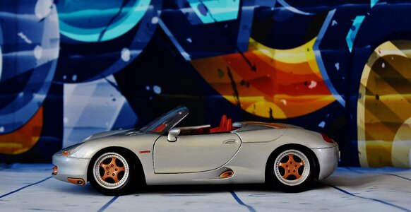 Convertible model car sporty