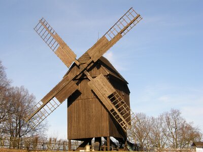 Wind power mill nostalgic photo