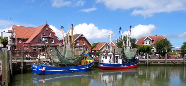 East frisia north sea fishing port photo