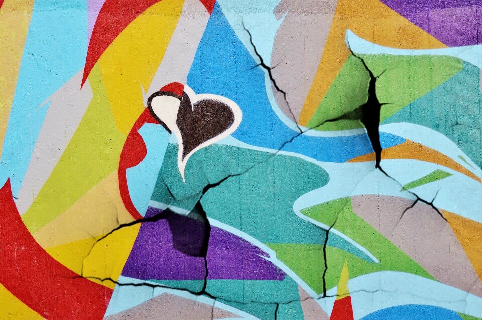 Wall cracks street art