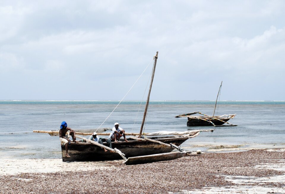 Beach ebb fisherman