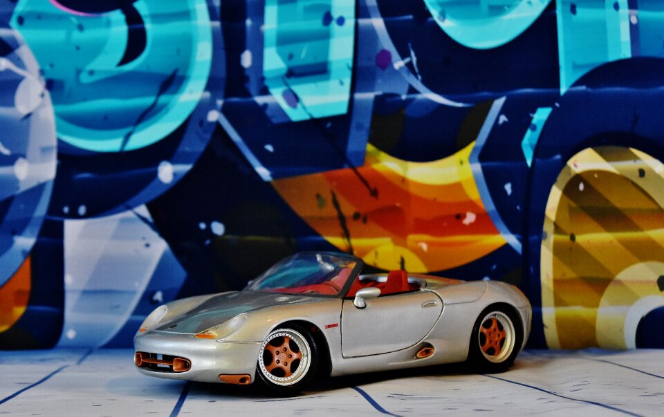 Convertible model car sporty
