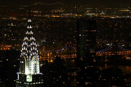 New york night view manhattan