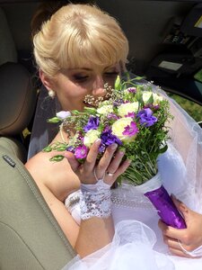 Wedding bridal bouquet woman photo