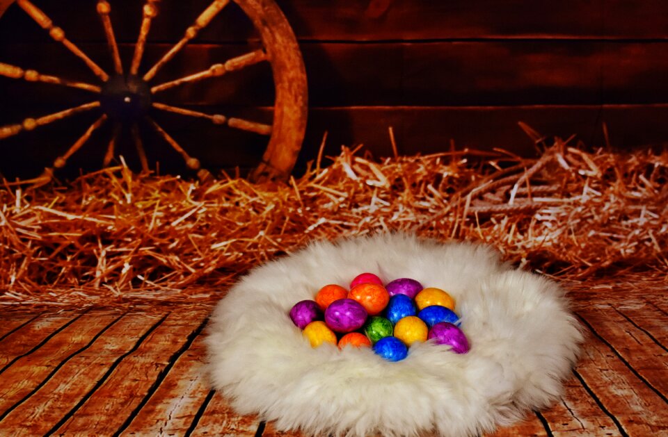 Happy easter easter eggs greeting card