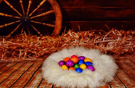 Happy easter easter eggs greeting card