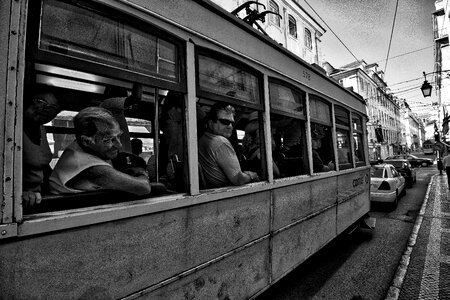 Lisbon tram urban photo