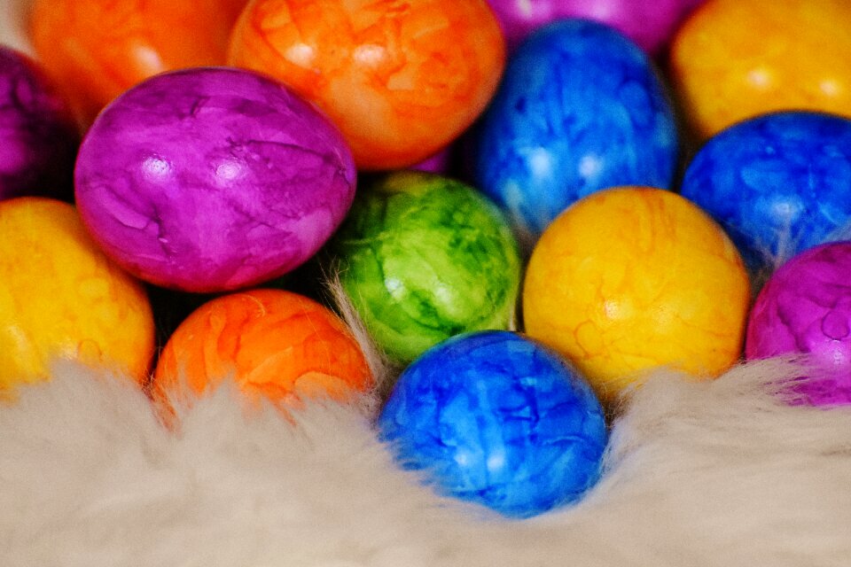 Colorful easter easter nest