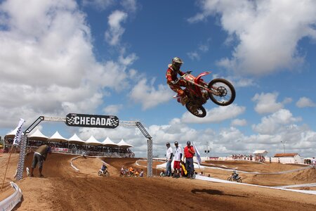 Motorcycle jump end