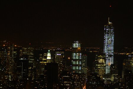 New york night view manhattan