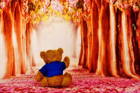 Cute soft toy forest