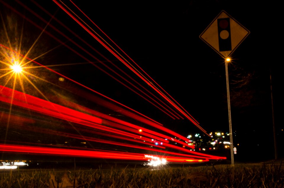 Urban road light photo