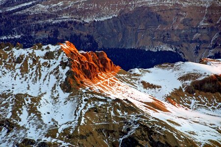 Sunrise from marmolada italy alps