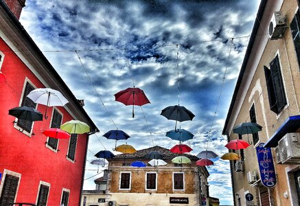 Clouds colorful house