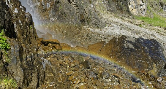 Waterfall landscape rock