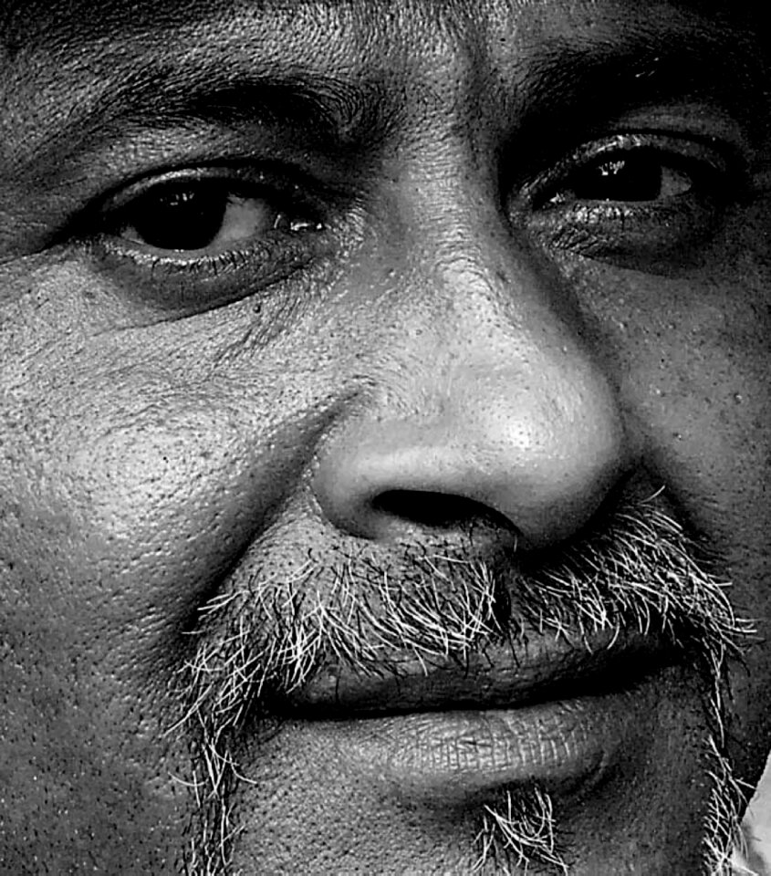 Eyes portrait bw