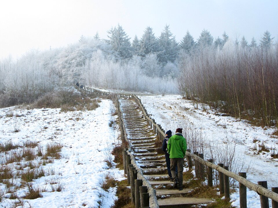 Persons climbing nature