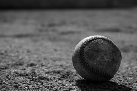 Ball court in black and white