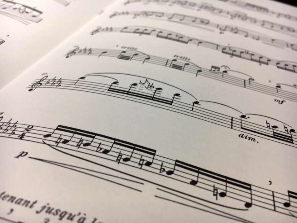 Music notes background composition music background