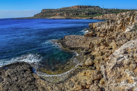 Rock sea coastline