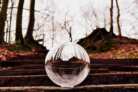 Crystal ball stair step walk