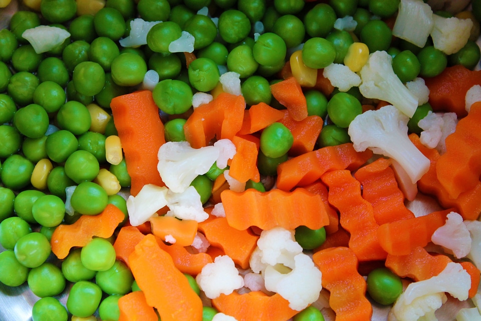 Cauliflower vegetables carrots