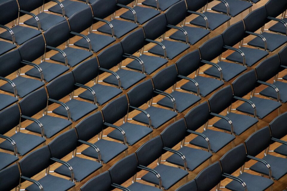 Rows of seats auditorium chairs