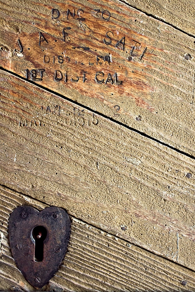 Wood old lock key