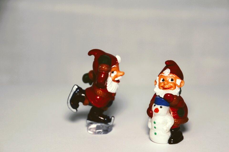 Kids surprise dwarfs garden gnomes