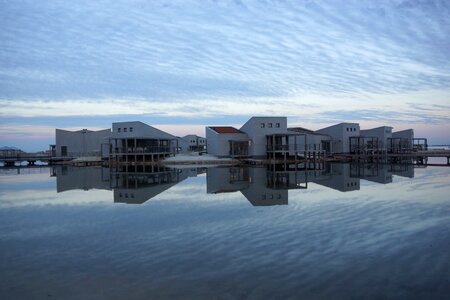 Reflection water clouds photo