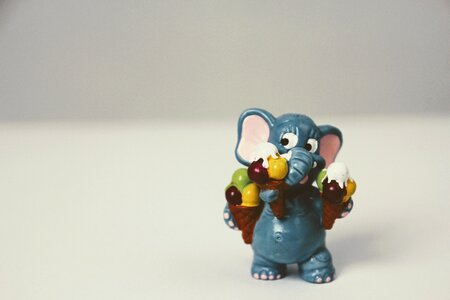 Elephant ice eating ice cream