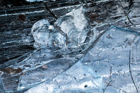 Ice shards frozen iced photo