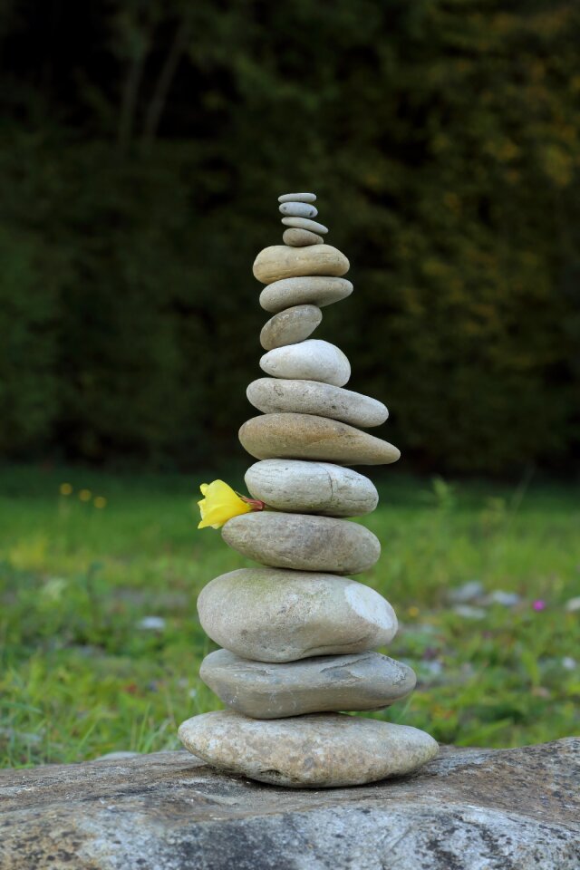 Stones balance stacked