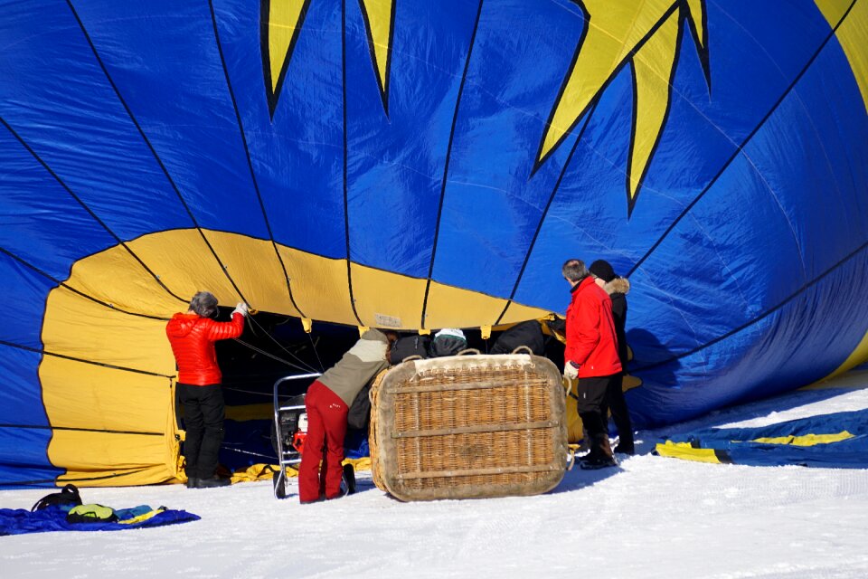 Sleeve hot air balloon ride flying