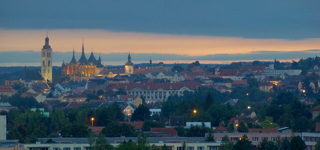 Kutna hora city evening