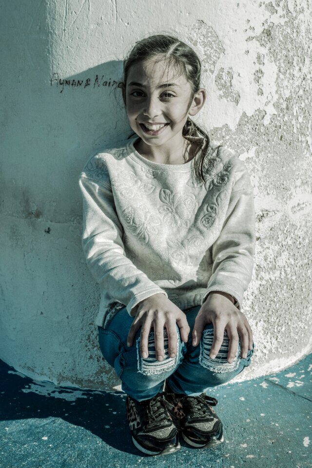 Young happy girl cute