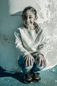 Young happy girl cute