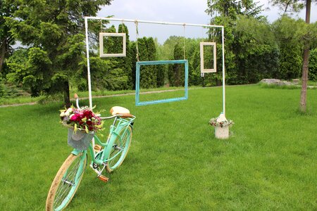 Romantic flower bike