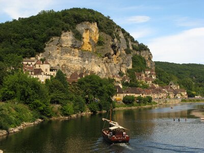 Barge old village france