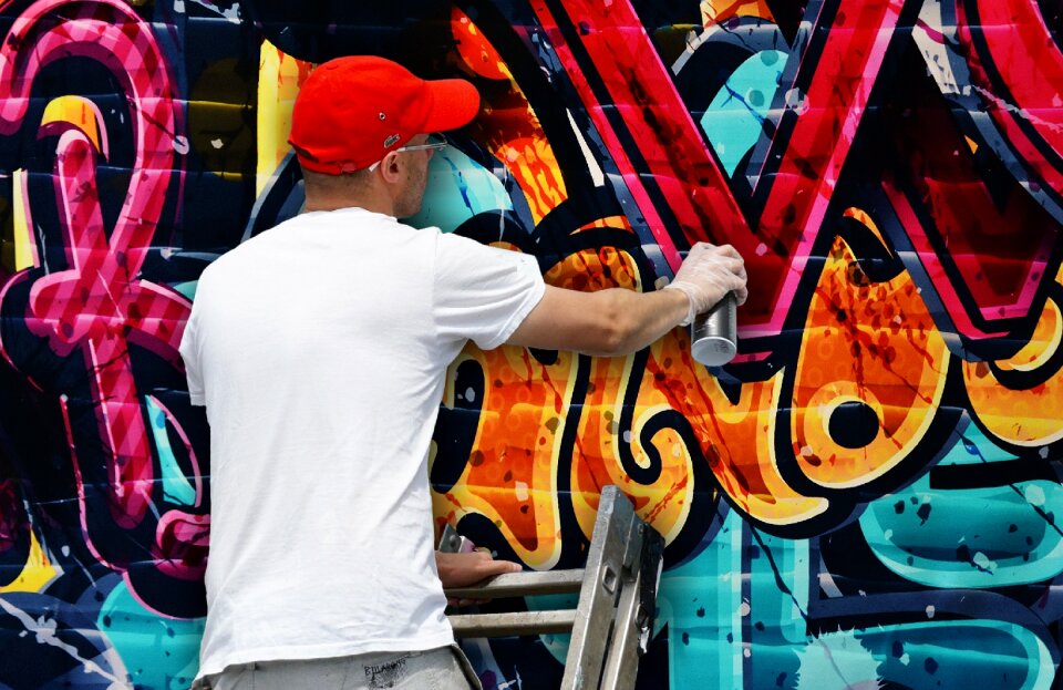 Wall painting art colorful