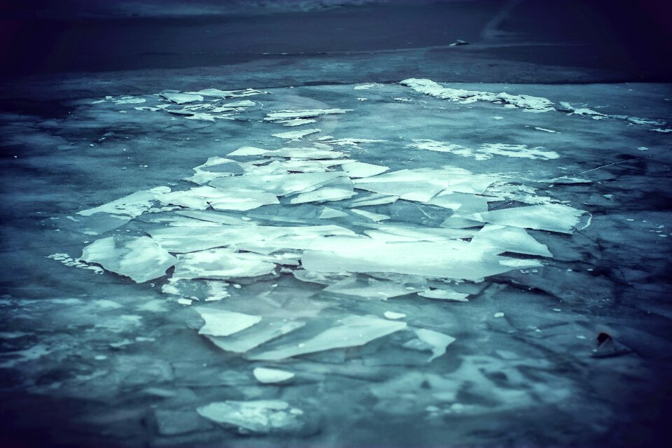 Winter frozen water