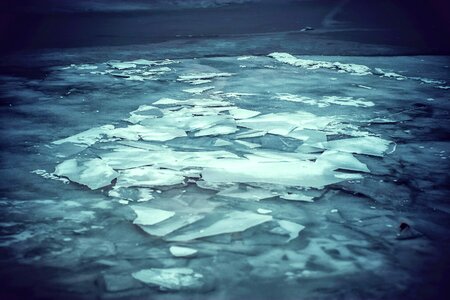 Winter frozen water photo