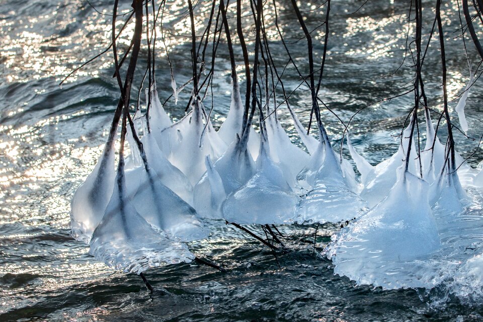 Winter frozen snow