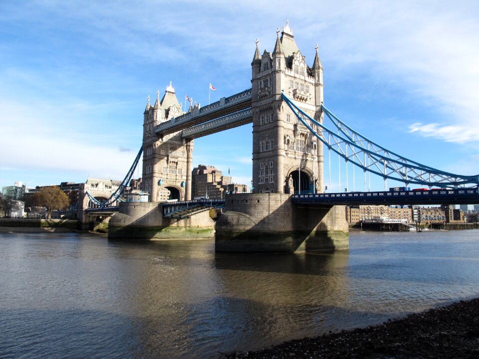 River thames bridge england photo