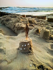 Beach castle building photo