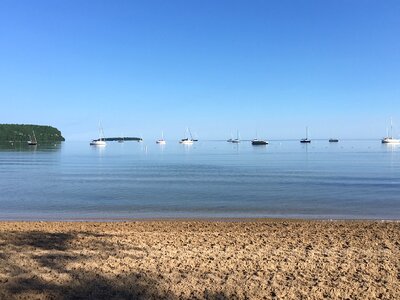Boats beach sand