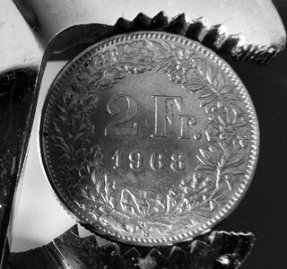 Swiss franc specie coins