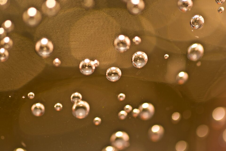 In the water transparent beads