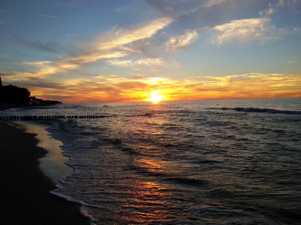 The sun the baltic sea the coast photo