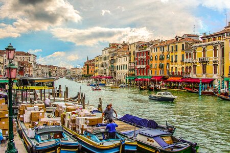 Venezia boats italian photo